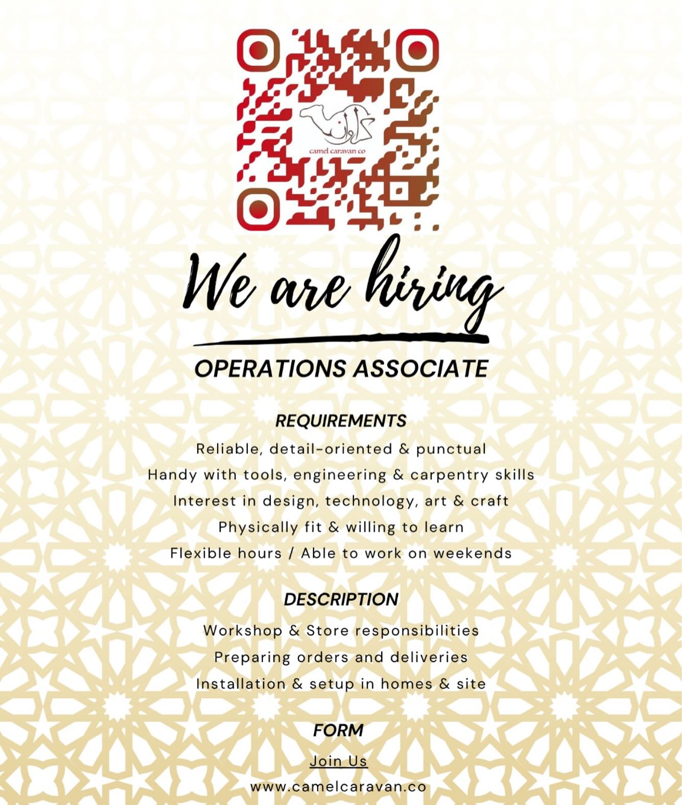 we like to serve better and we need support in our operations. students, part-timers or freelancers who are interested in this type of adventure are also welcomed to apply, we will be in touch with the shortlisted applicants. 🐪