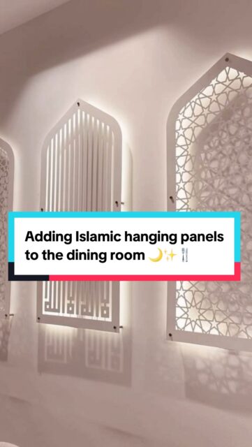 Elevate your home with stunning Islamic decor! 🌟 Our clients, Sofian Roslan and Nurul Aini love how unique designs bring life to their dining areas 🍽. Curious to see more? Let’s create your perfect custom piece! 🛠 #HomeDecor #IslamicArt #InteriorDesign #CustomDesign