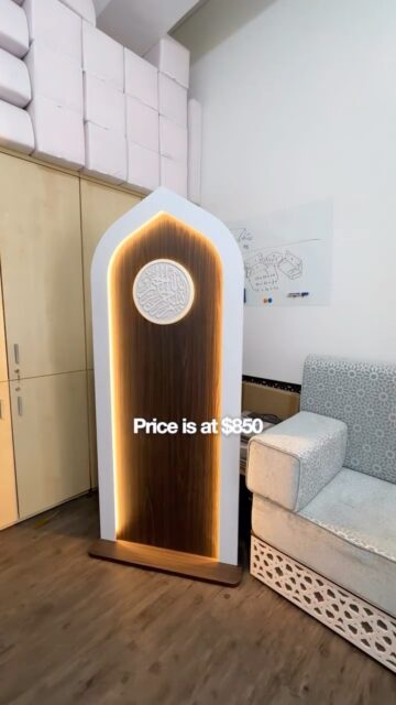remember the mihrab fixture for Den & Huda’s beautiful home? 🏠

now introducing a stand-alone mini version, Mishka! to be placed at your family’s prayer corner with LED feature. 🕌

only 3 units available on sale for this Hari Raya Haji. DM us to reserve yours now! 📩

#camelcaravanco #thefamilymajlis #eidmubarak